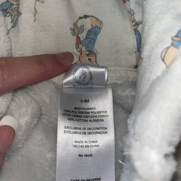 Hooded Peter Rabbit Robe with Ears - Picture 2 of 4